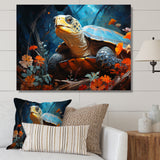 Turtles Journey Floral Collage - Turtle Wall Art Prints