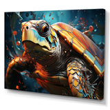Turtle Journey Geometric - Brown Turtle Wall Art