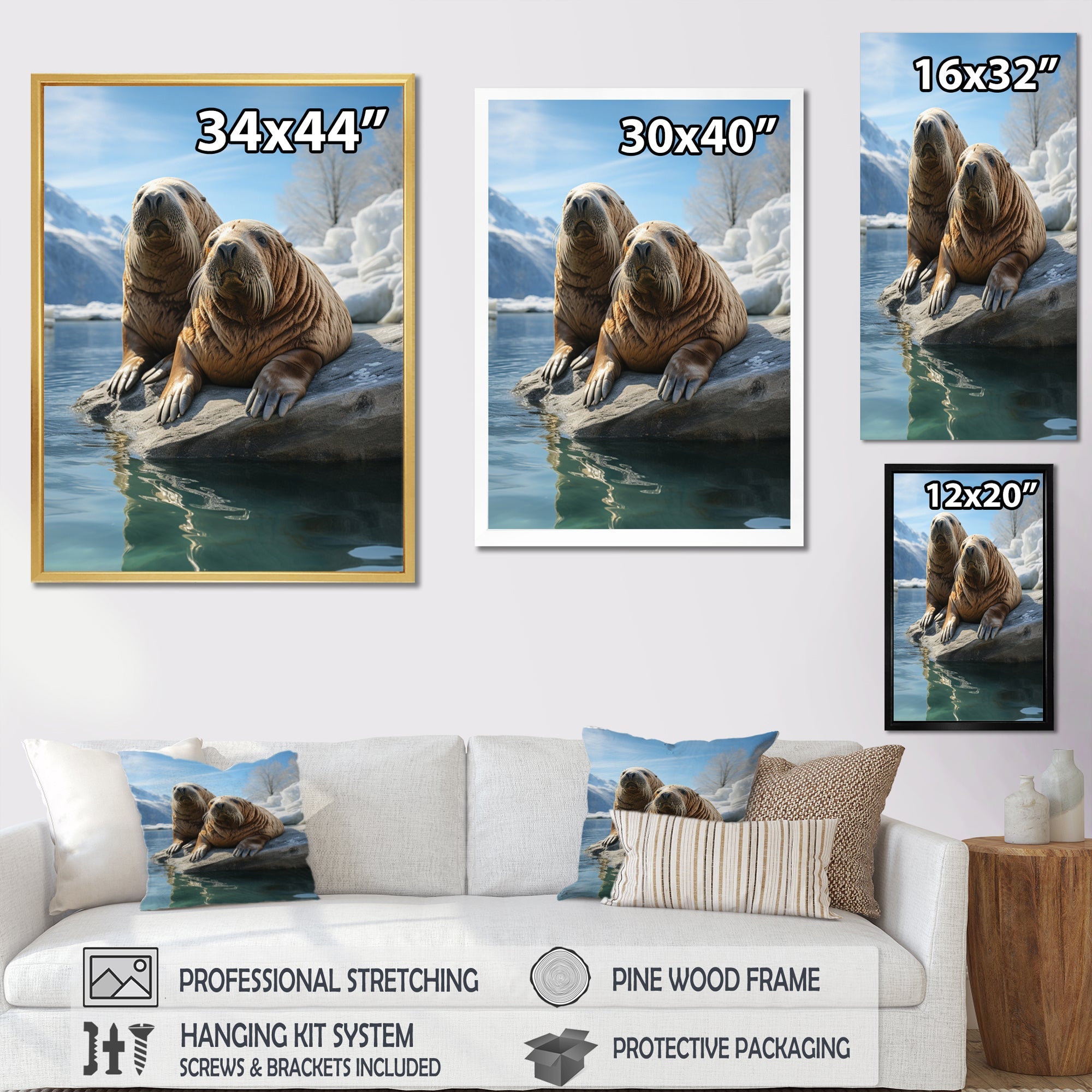 Walrus Majestic Guardians - Walrus Wall Art Prints