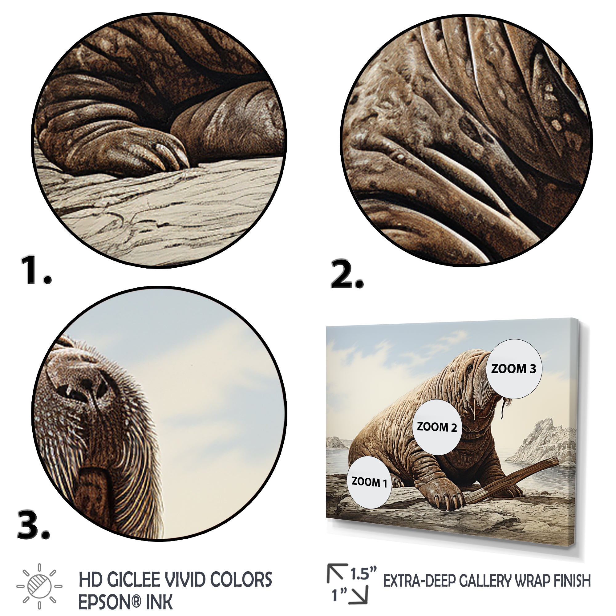 Walrus Regal - Walrus Framed Canvas Art