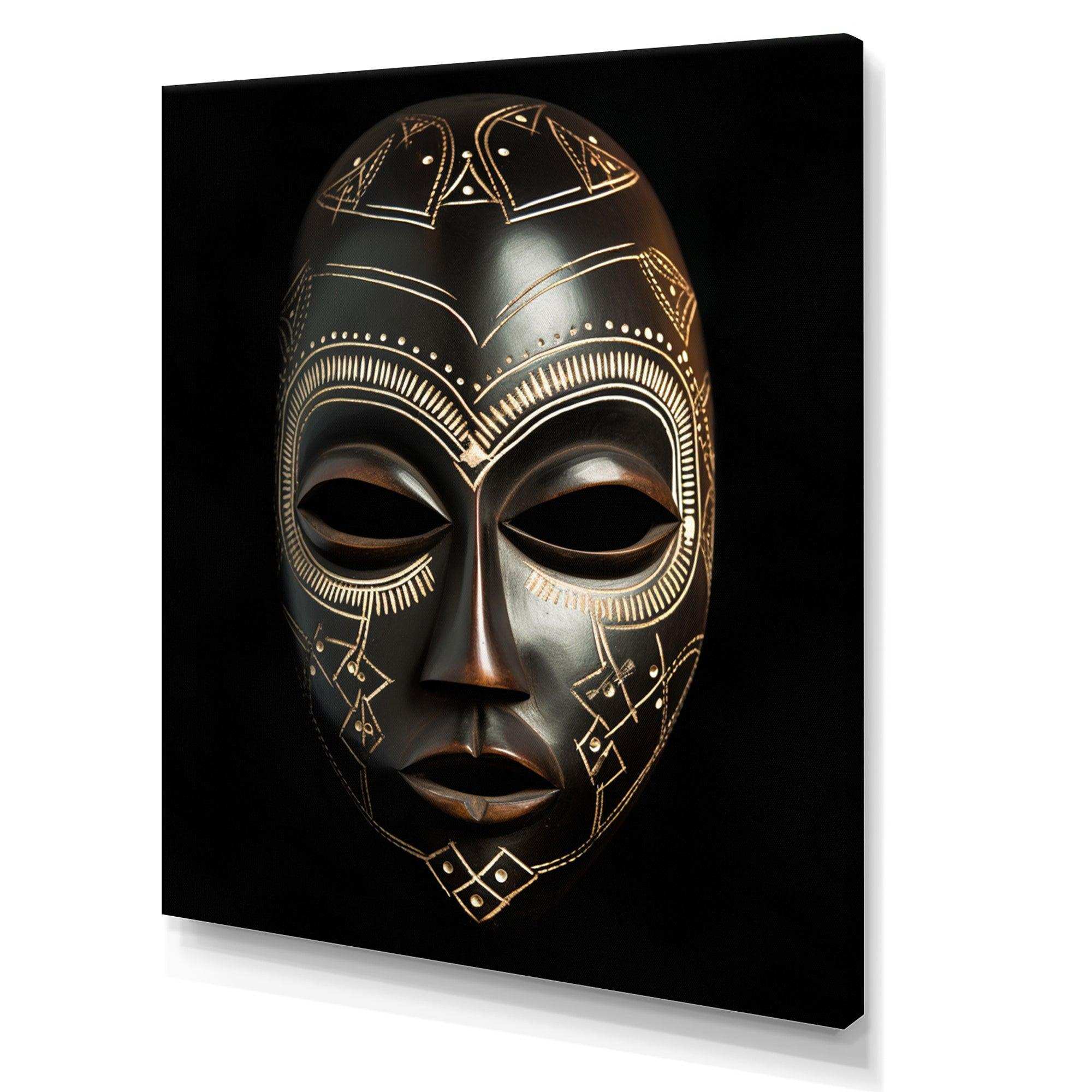 Ethnical Traditional African Mask IV - People Canvas Wall Art
