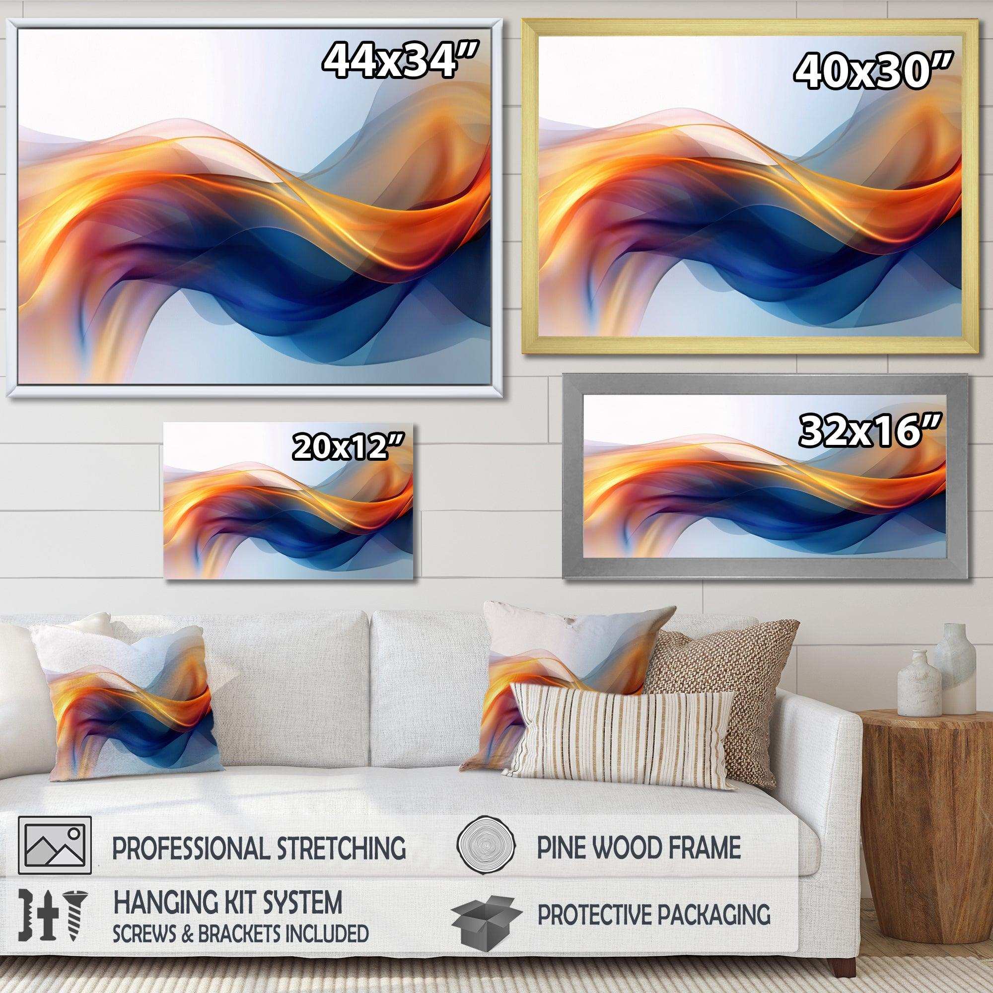 Orange Muscle Car On Offroad - Car Muscle Car Canvas Wall Art