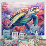 Graceful Turtle - Turtle Living Room Wall Art