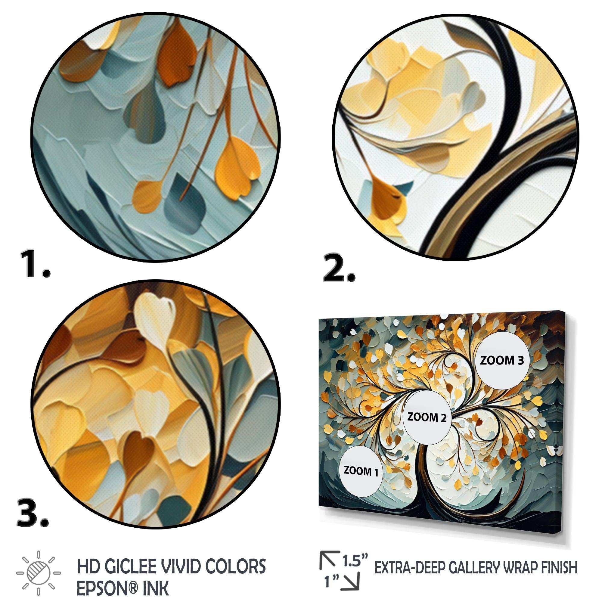 Yellow Grey Majestic Canopy Tree - Landscapes Canvas Wall Art
