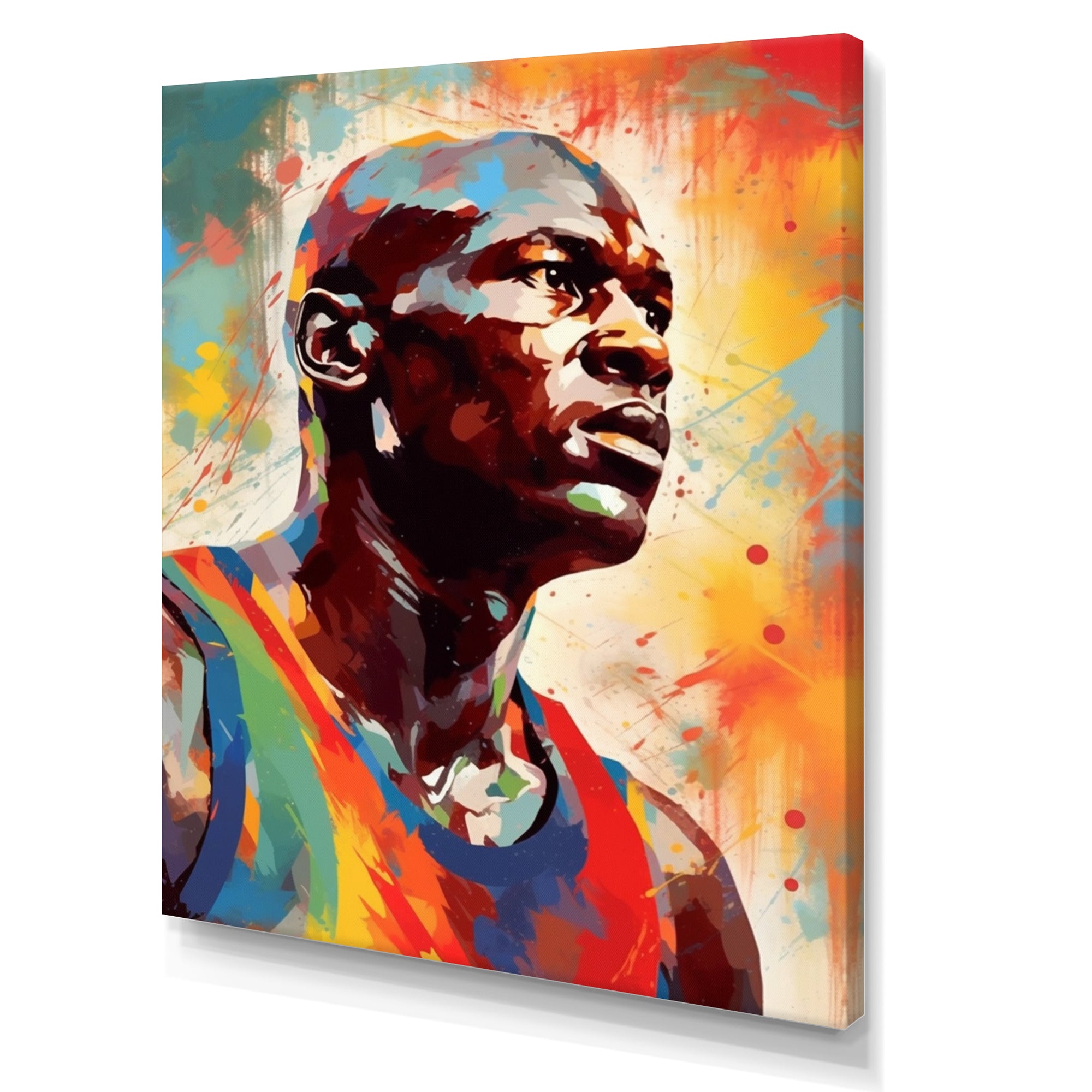 Basketball Portrait I - Sport Basketball Canvas Wall Art