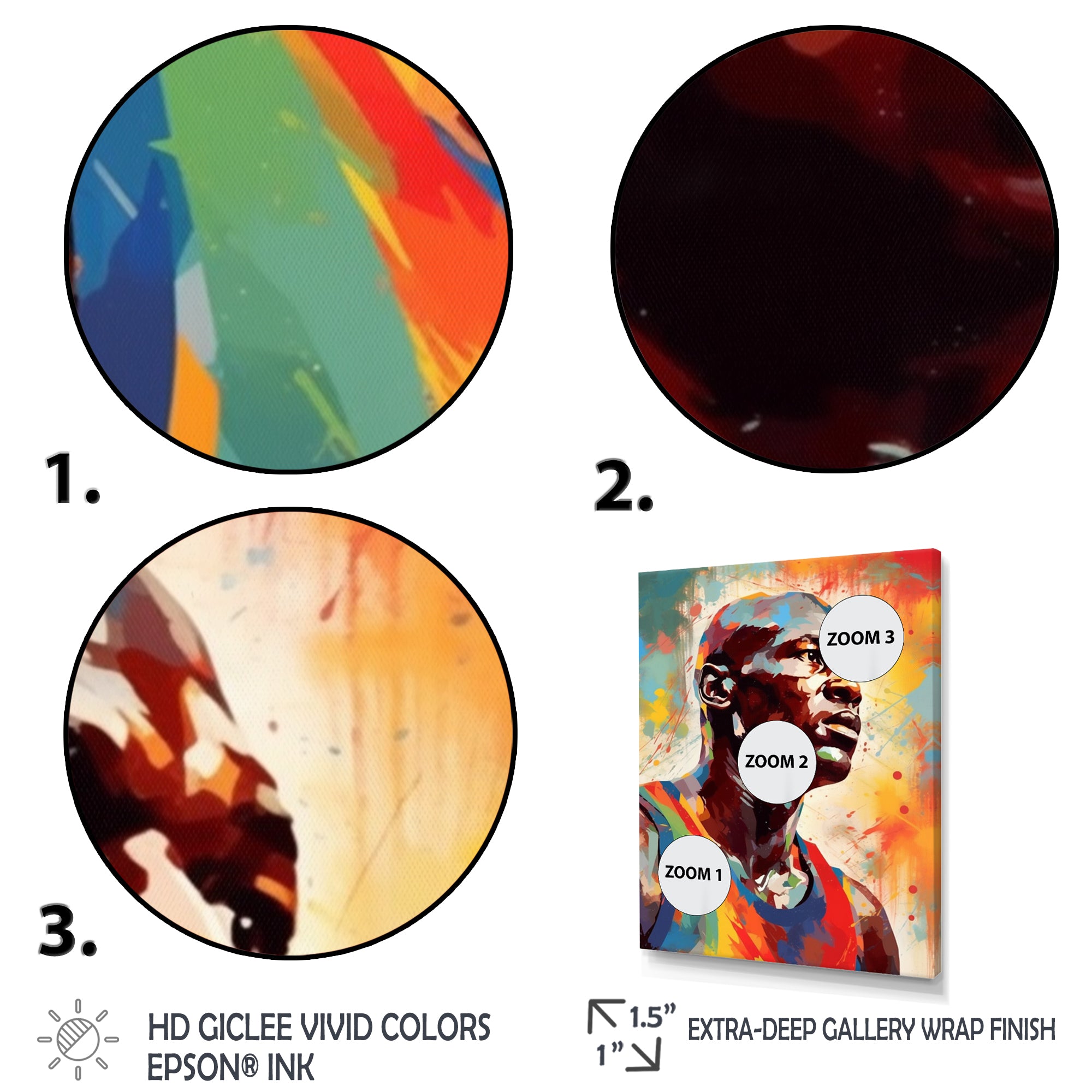 Basketball Portrait I - Sport Basketball Canvas Wall Art