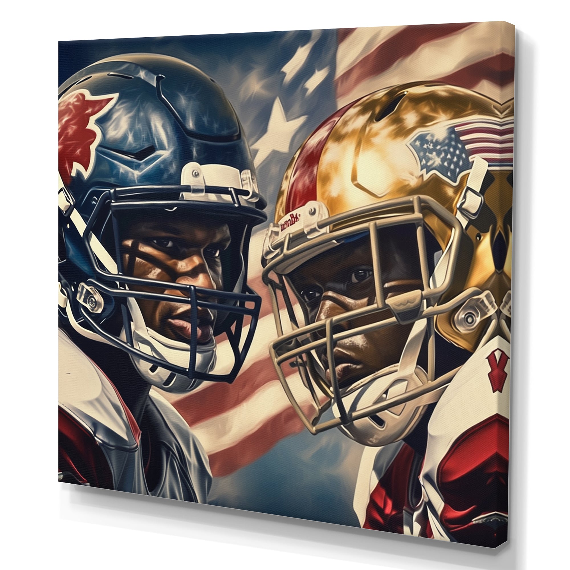 Football Day Glory In USA I - Football Canvas Wall Art