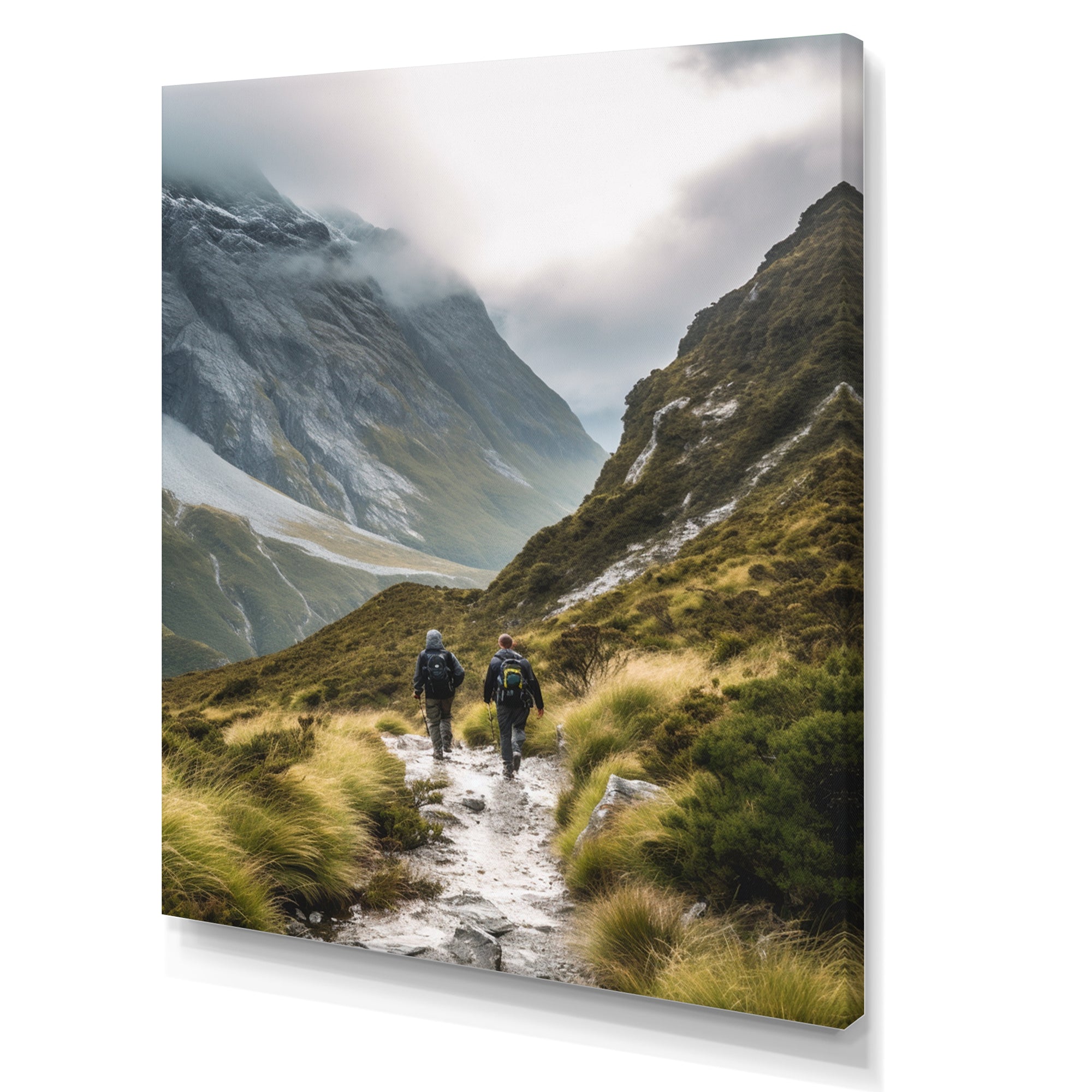Mountain Hiking Photo I - Hiking Canvas Wall Art