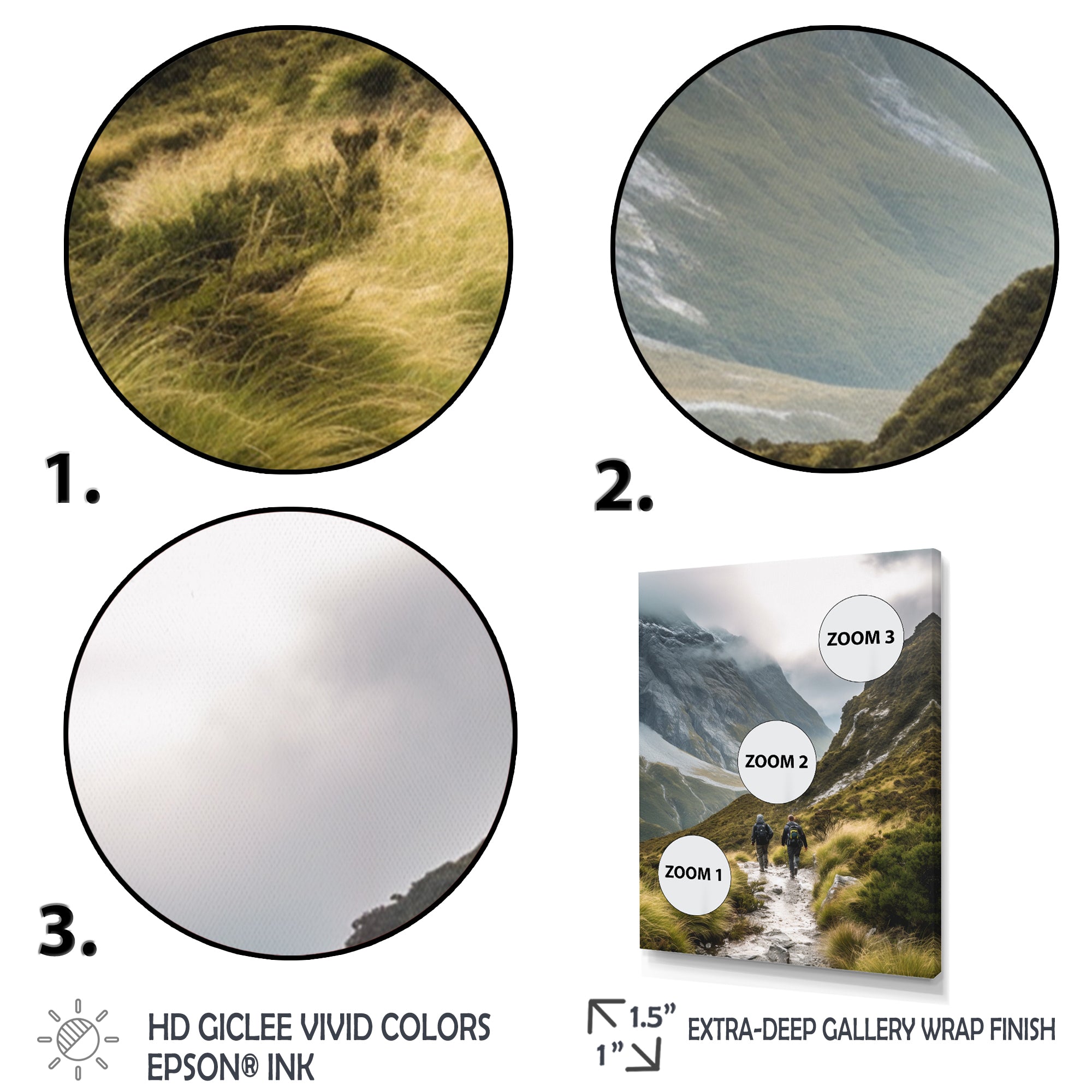 Mountain Hiking Photo I - Hiking Canvas Wall Art