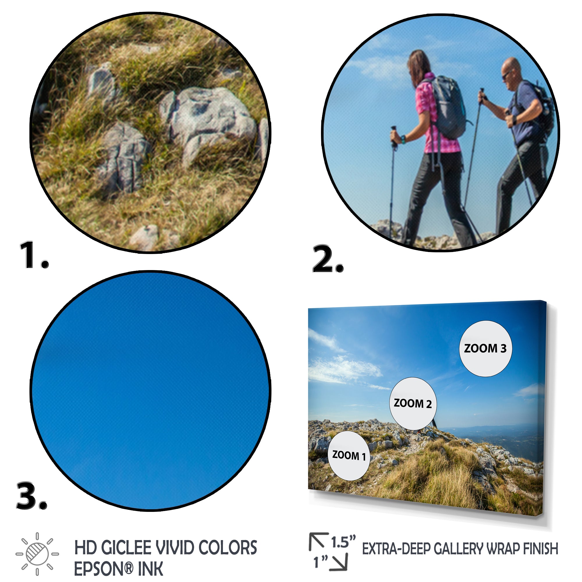 Trails Hiking Photo I - Hiking Canvas Wall Art