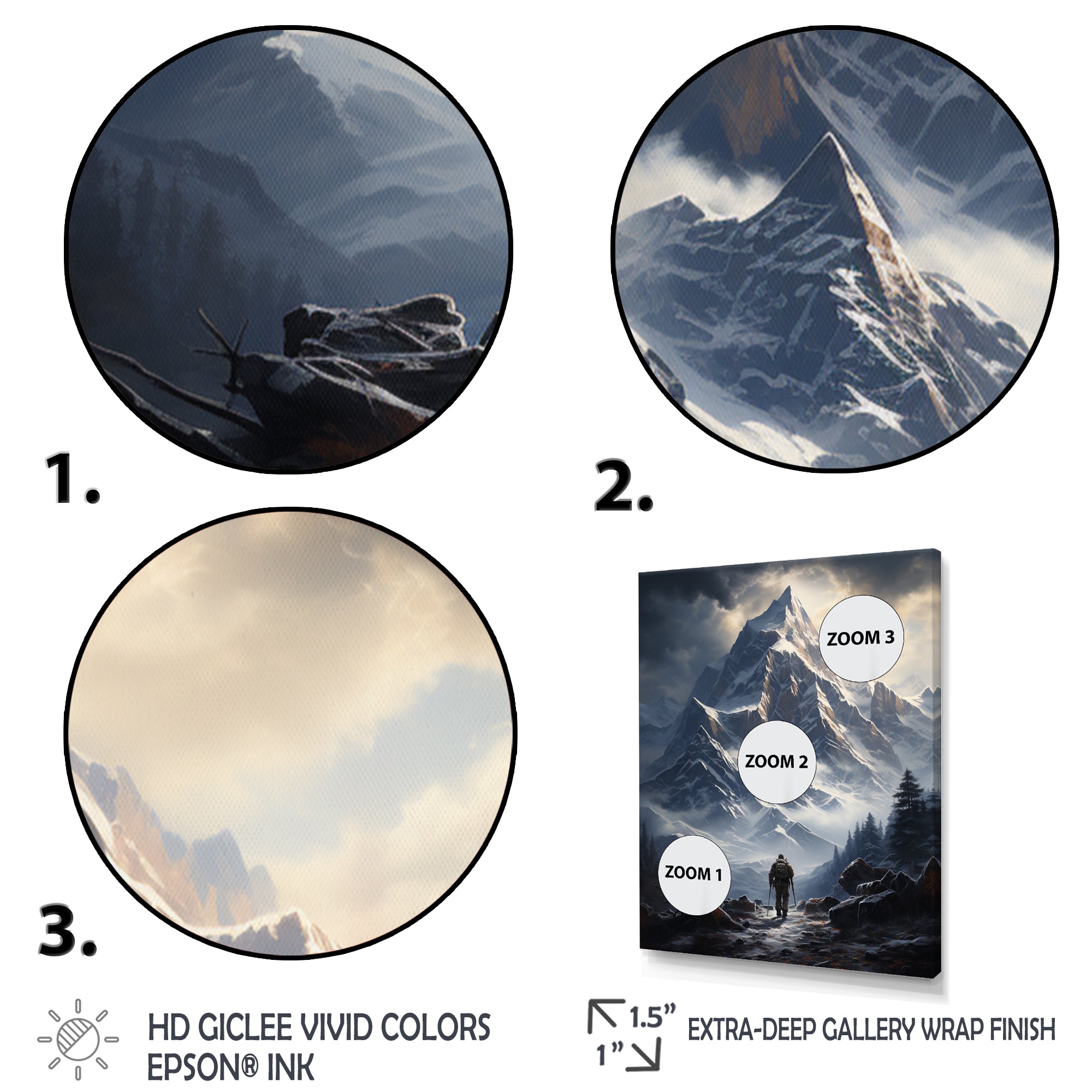 Mountain Trails Harmony I - Hiking Canvas Wall Art