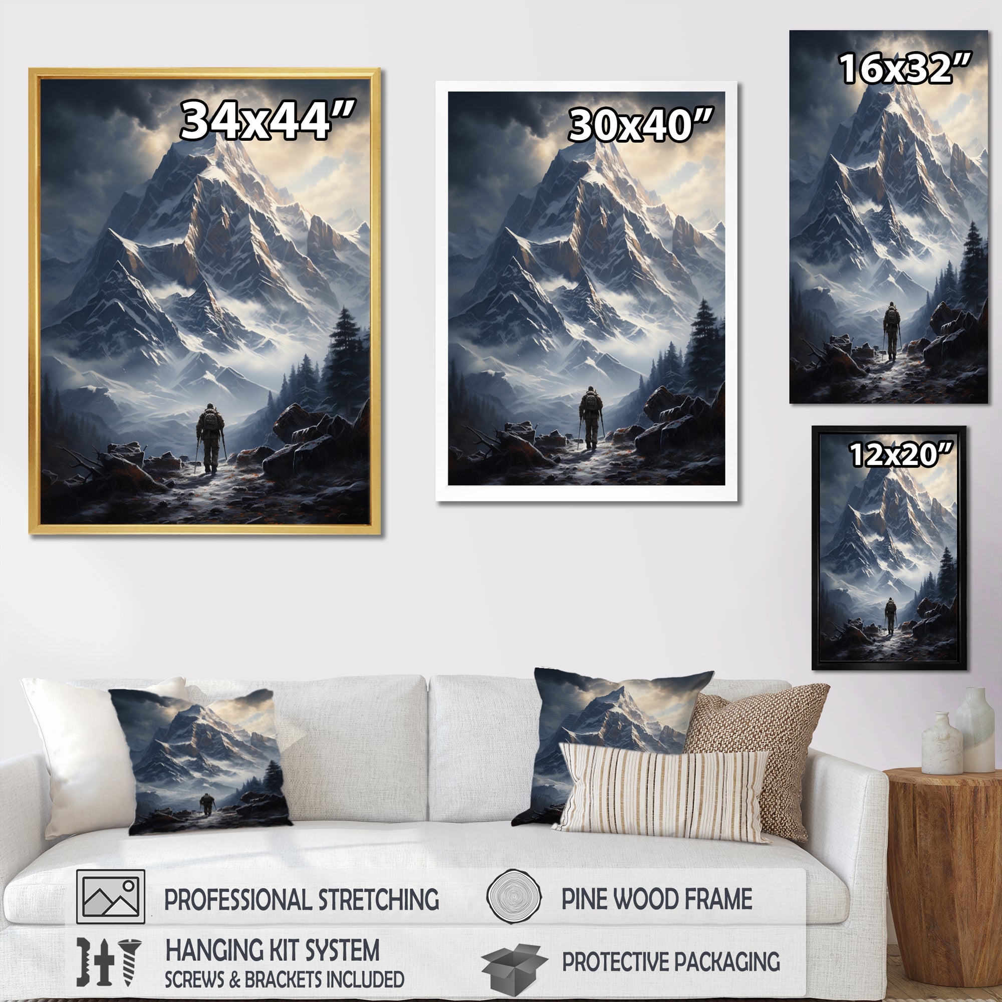 Mountain Trails Harmony I - Hiking Canvas Wall Art