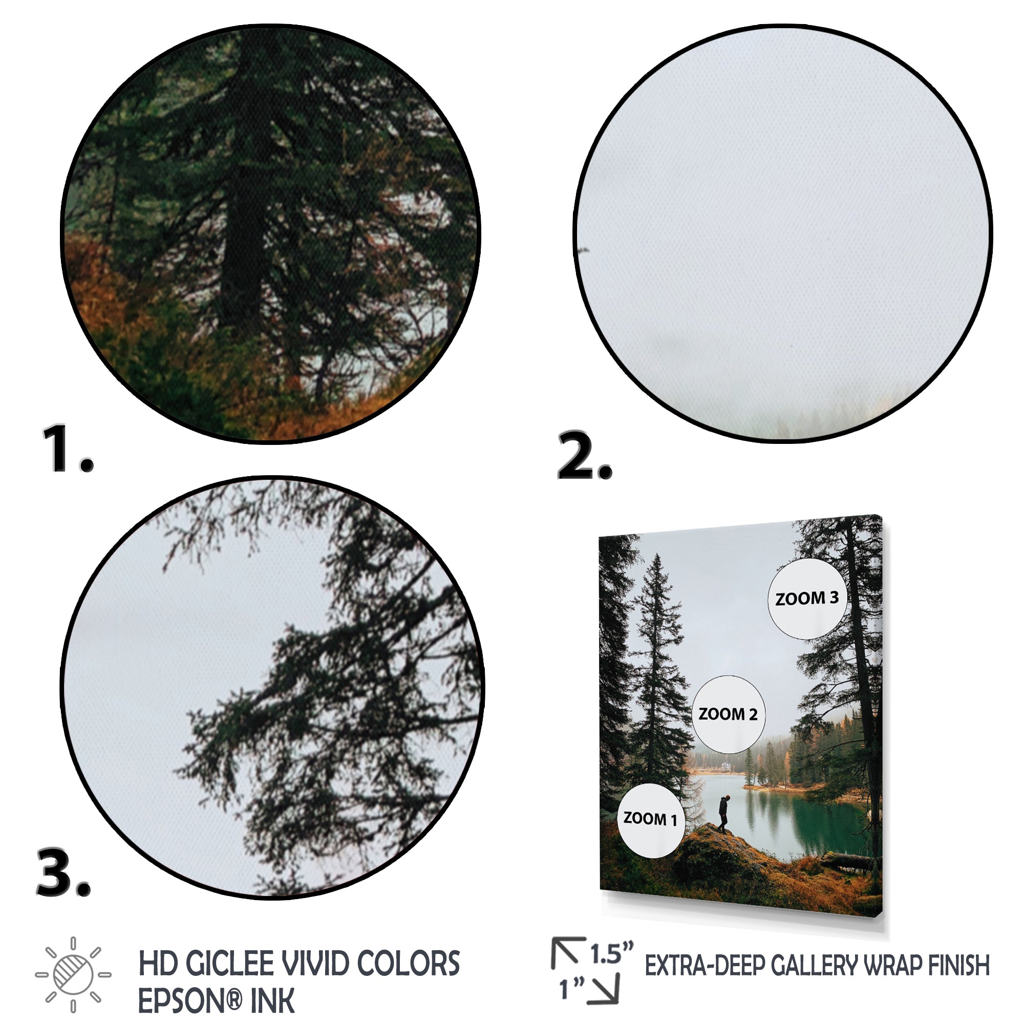 Lake Trails Harmony - Hiking Canvas Wall Art