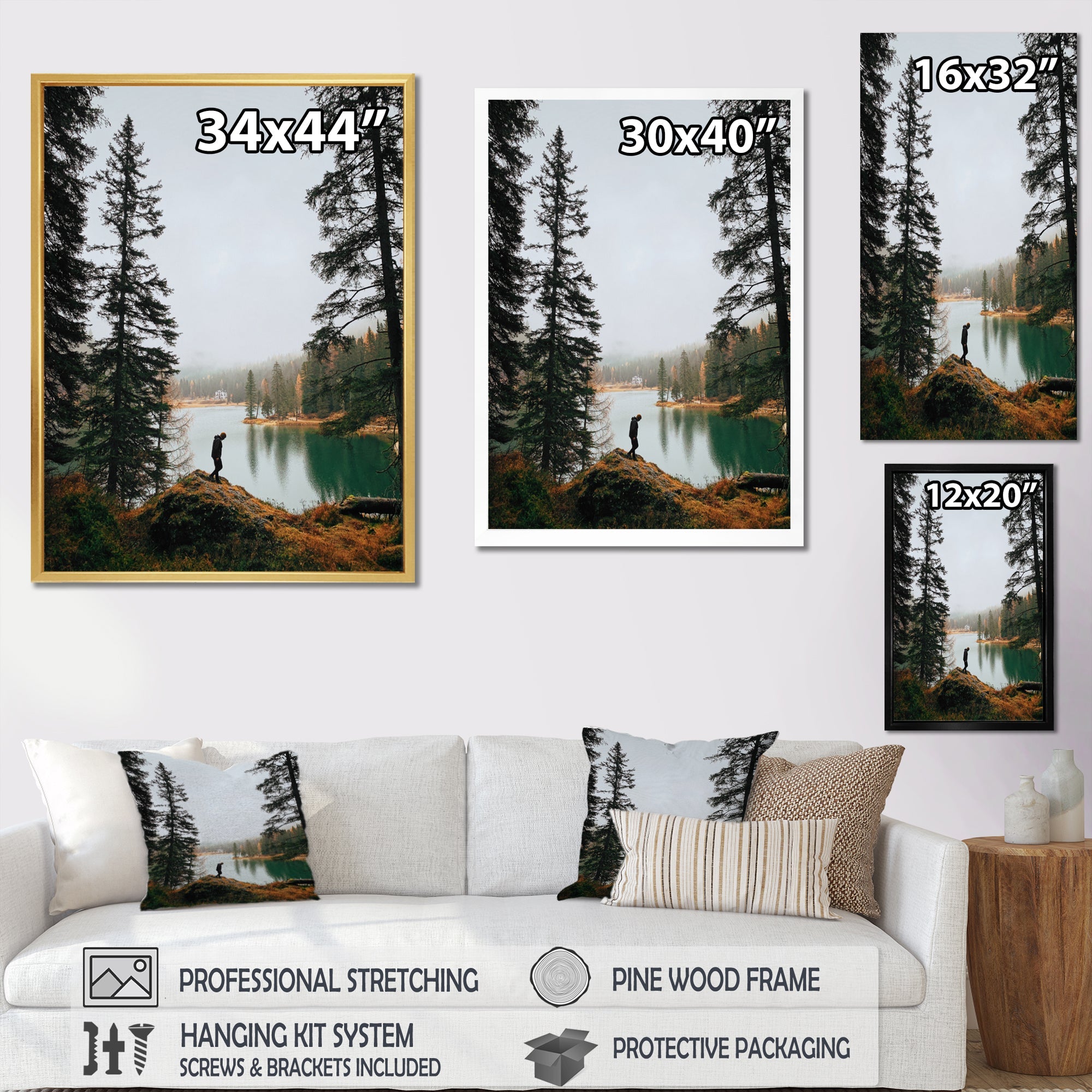Lake Trails Harmony - Hiking Canvas Wall Art