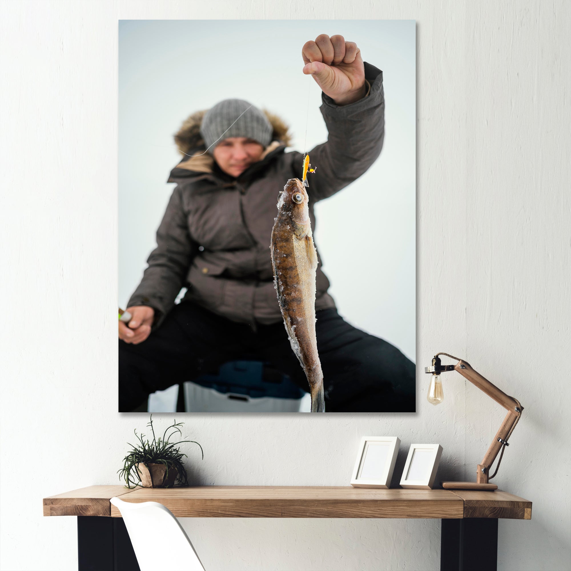 Winter Fishing Nautical Escapes - Hunting & Fishing Canvas Wall Art