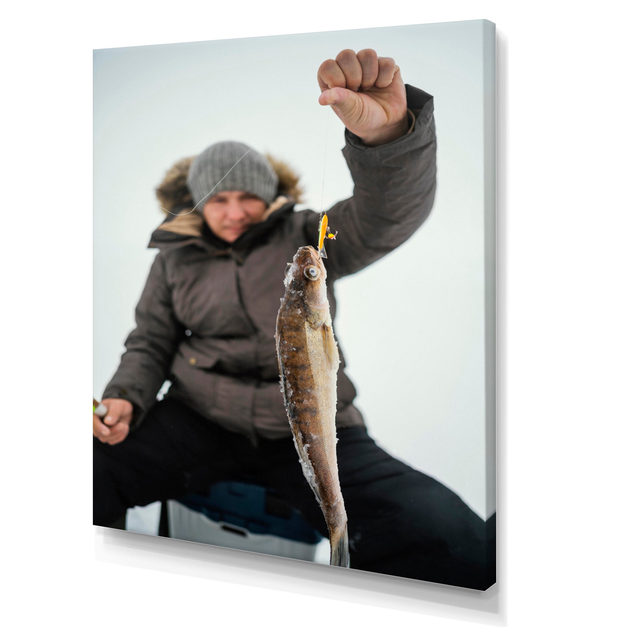 Winter Fishing Nautical Escapes - Hunting & Fishing Canvas Wall Art