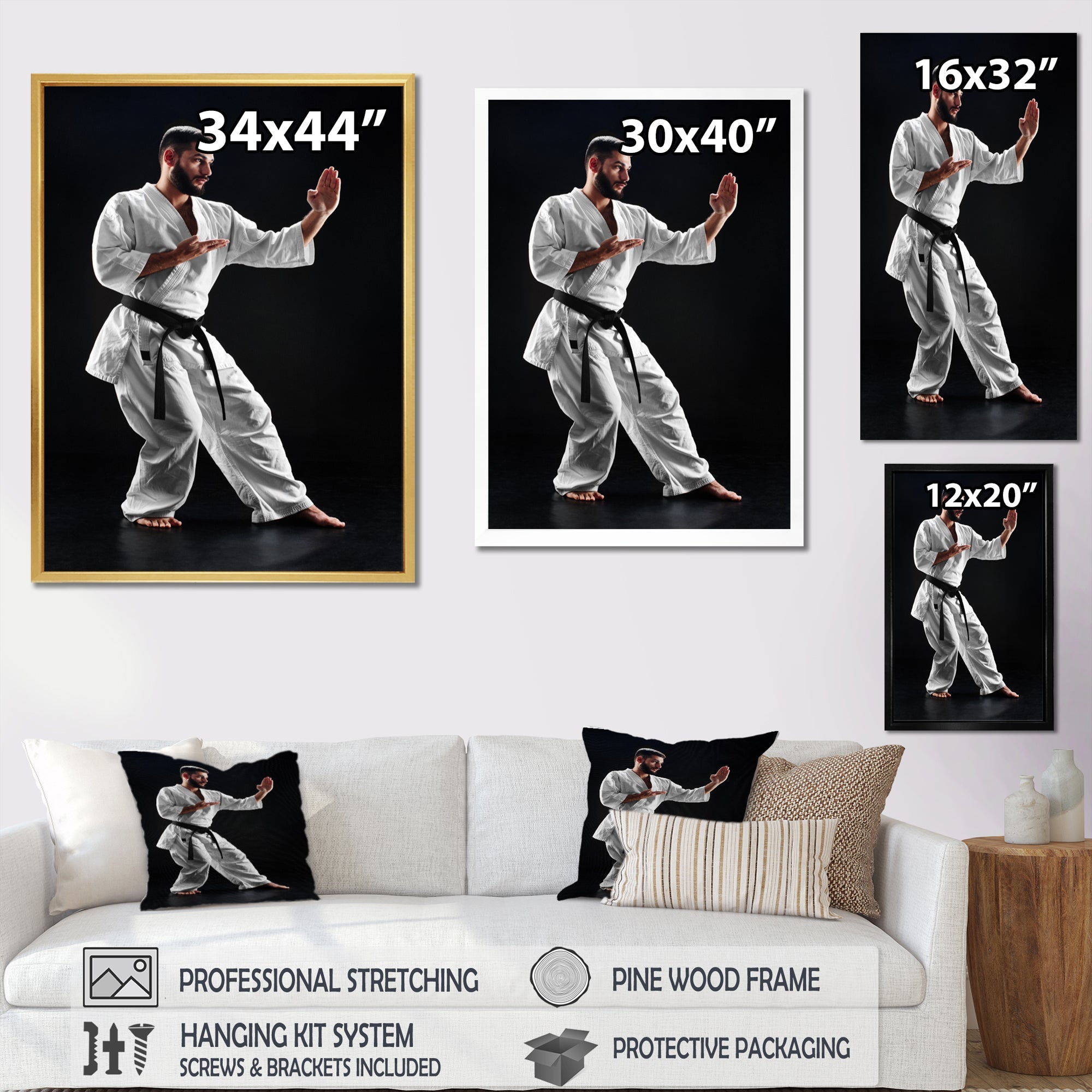 Martial Arts Combat Warrior I - Martial Arts Canvas Wall Art