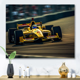 Speedway Formula Car Rush I - Racing Canvas Wall Art