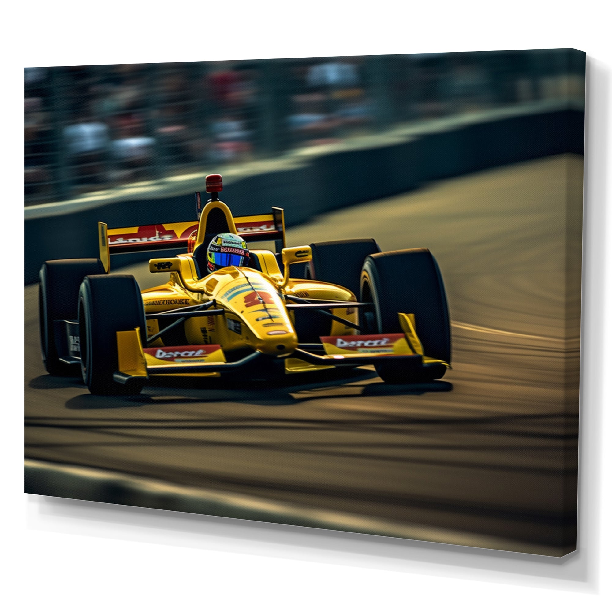 Speedway Formula Car Rush I - Racing Canvas Wall Art