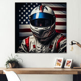 American Speed Way Car Portrait - Racing Canvas Wall Art