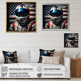 American Speed Way Car Portrait - Racing Canvas Wall Art