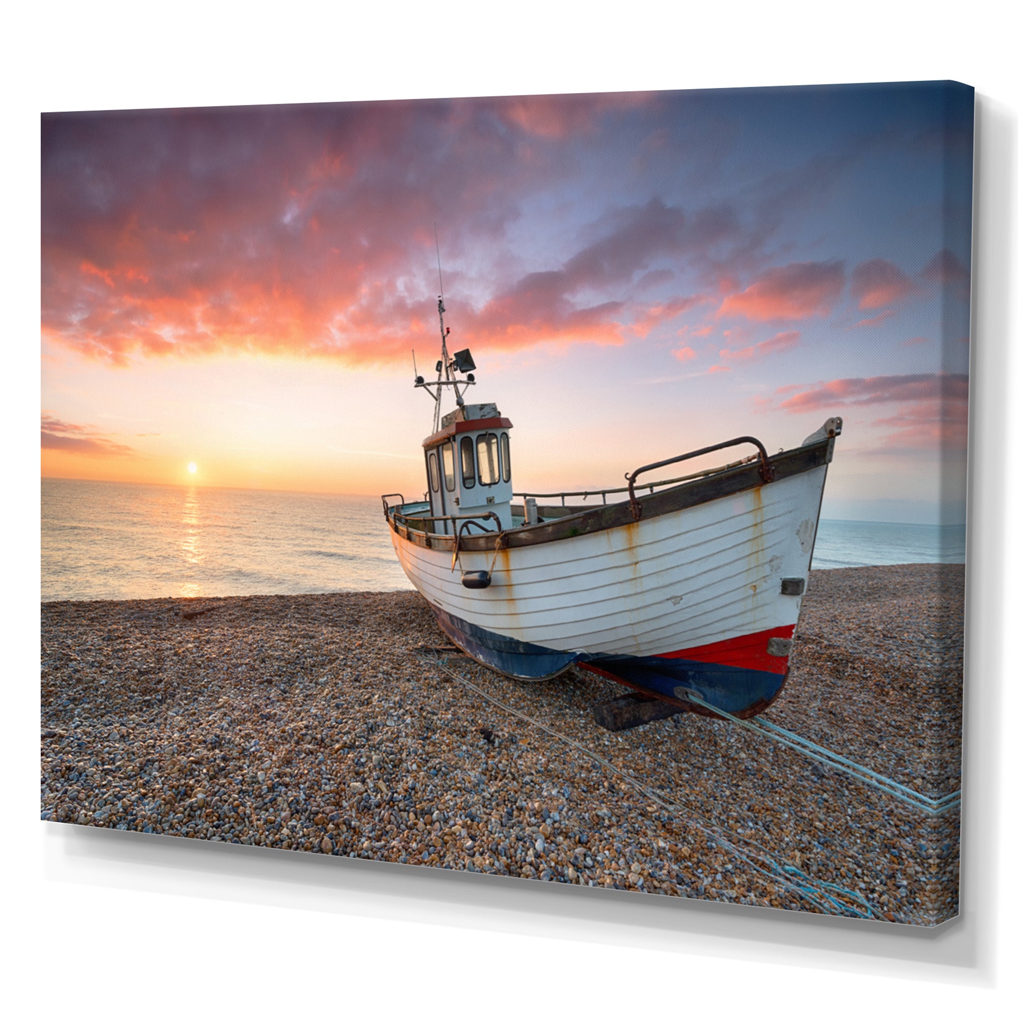 Sailing Boat Solitude Photo I - Sailing Canvas Wall Art