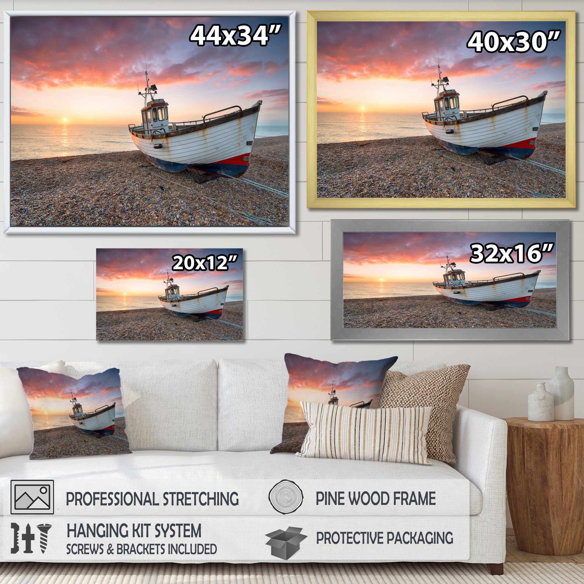 Sailing Boat Solitude Photo I - Sailing Canvas Wall Art