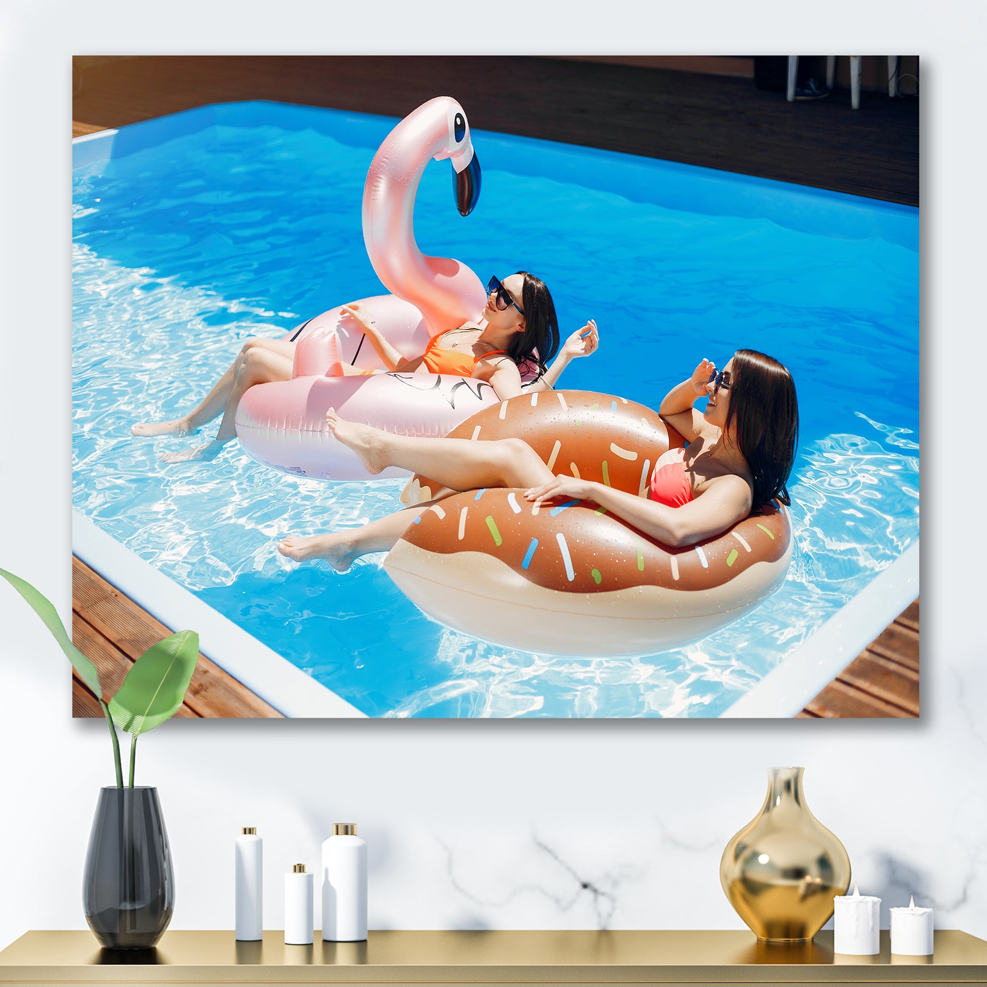 Swimming Harmony - Swimming Canvas Wall Art