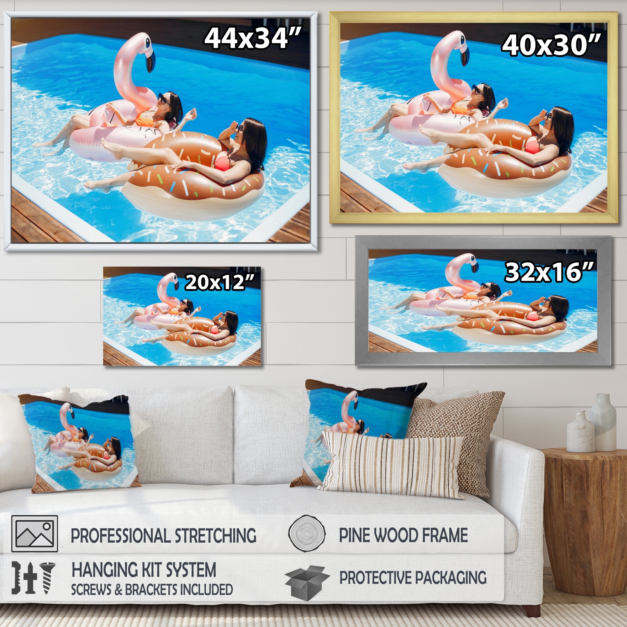 Swimming Harmony - Swimming Canvas Wall Art