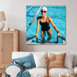 Photo Swimming Athlete - Swimming Canvas Wall Art