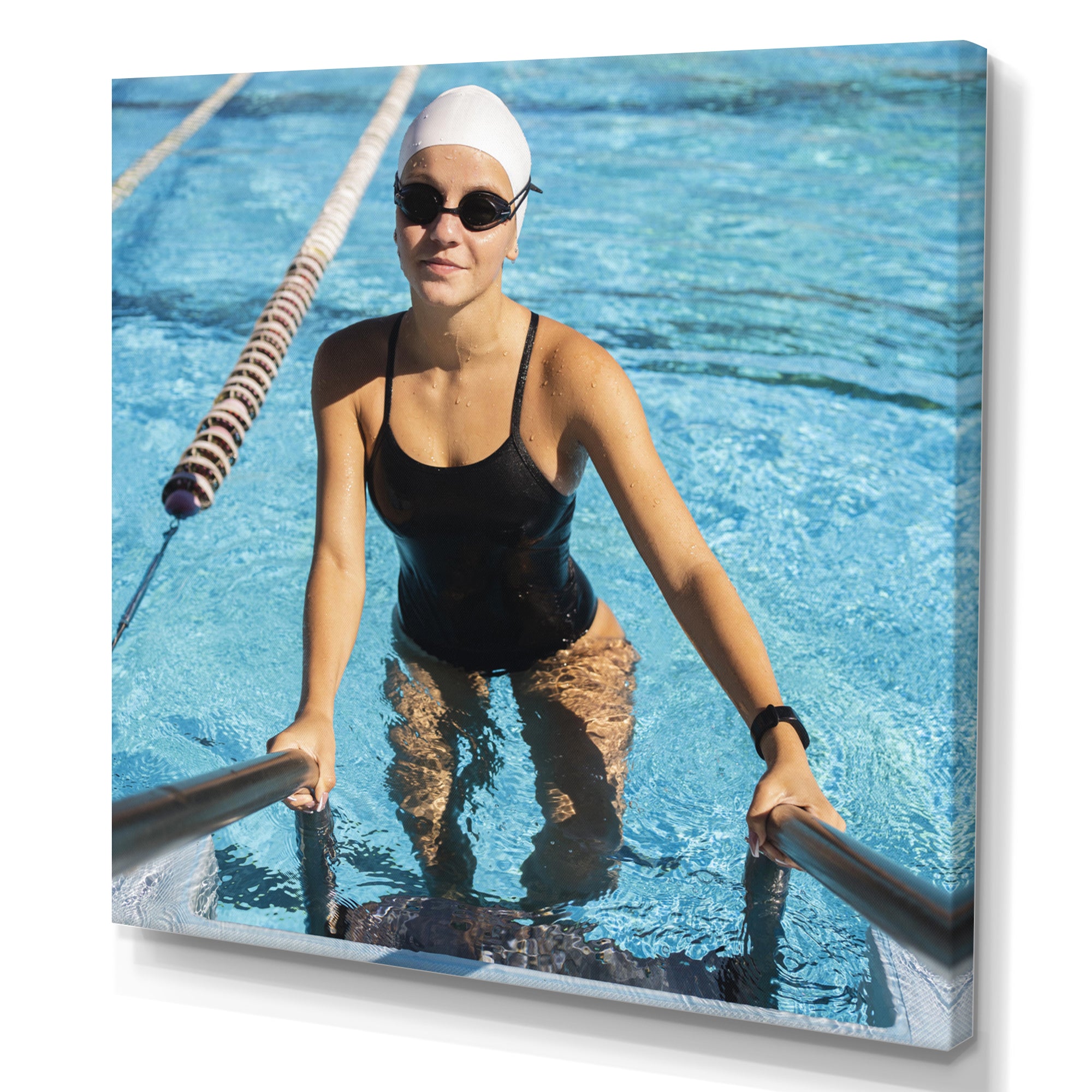 Photo Swimming Athlete - Swimming Canvas Wall Art