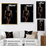 Weightlifting Woman Gym Portrait I - Weightlifting Canvas Wall Art