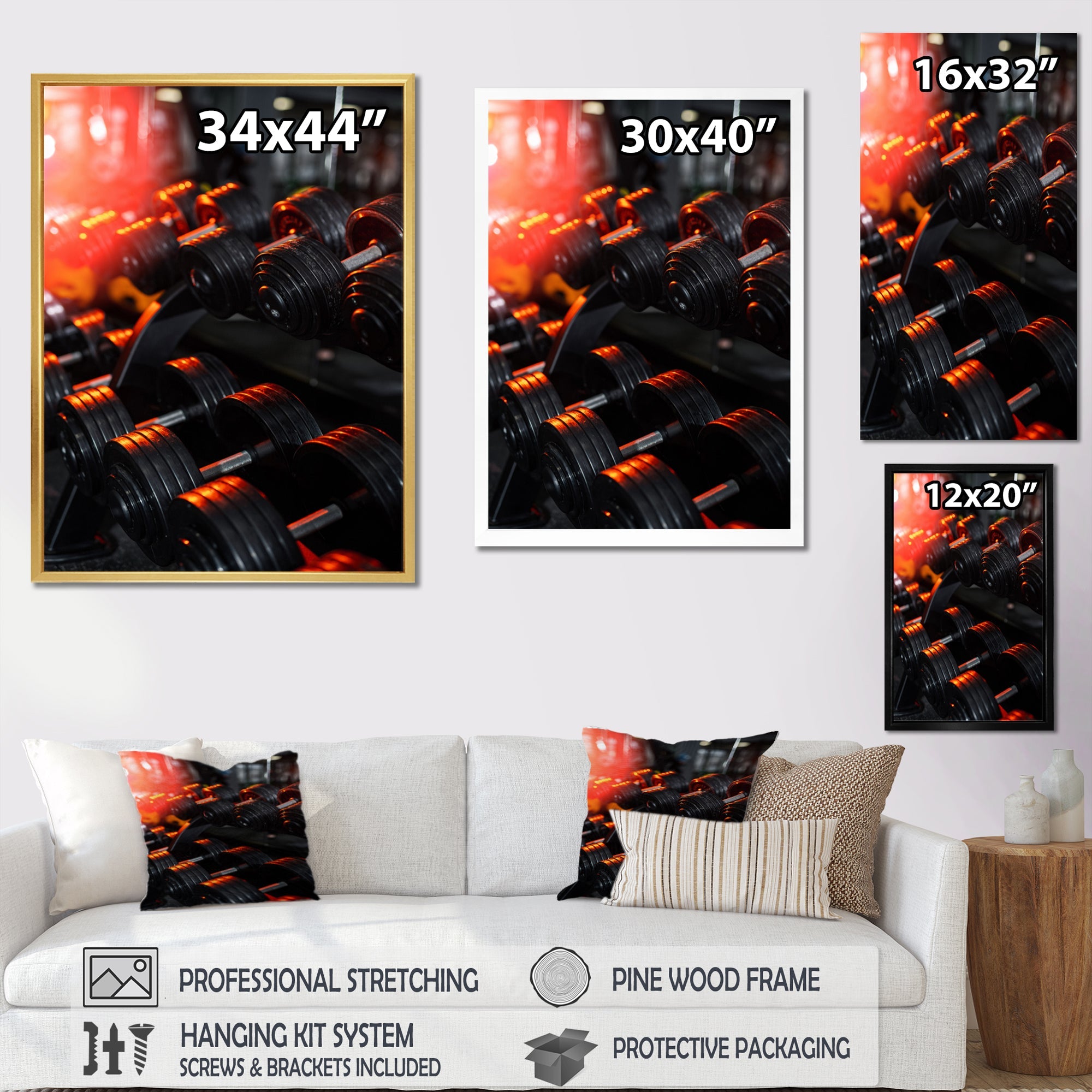 Weightlifting And Gym - Weightlifting Canvas Wall Art