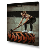 Weightlifting Gym Woman - Weightlifting Canvas Wall Art