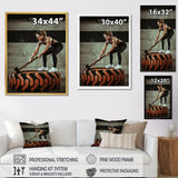 Weightlifting Gym Woman - Weightlifting Canvas Wall Art