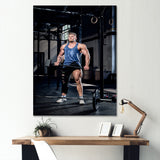Powerlifting Man Flex I - Weightlifting Canvas Wall Art