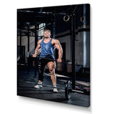 Powerlifting Man Flex I - Weightlifting Canvas Wall Art