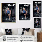 Powerlifting Man Flex I - Weightlifting Canvas Wall Art