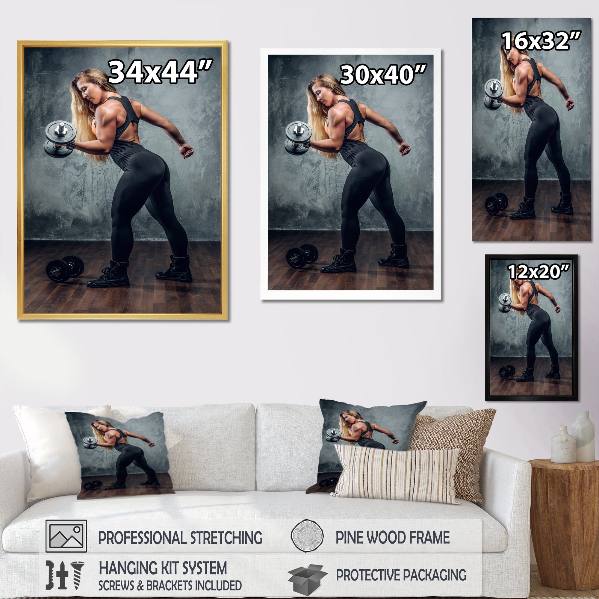 Muscle Machine - Weightlifting Canvas Wall Art