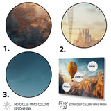 Yellow Hot Air Ballon Panoramic I - Hot Air Balloon Canvas Wall Art