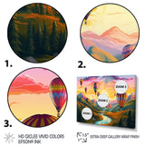 Hot Air Ballon Bold Scenery I - Hot Air Balloon Canvas Wall Art