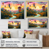 Hot Air Ballon Bold Scenery I - Hot Air Balloon Canvas Wall Art