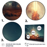 Vintage Spaceship Rocket I - Rocket Canvas Wall Art