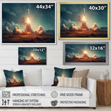 Vintage Spaceship Rocket I - Rocket Canvas Wall Art