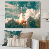 Spaceship Rocket In Florida I - Rocket Canvas Wall Art