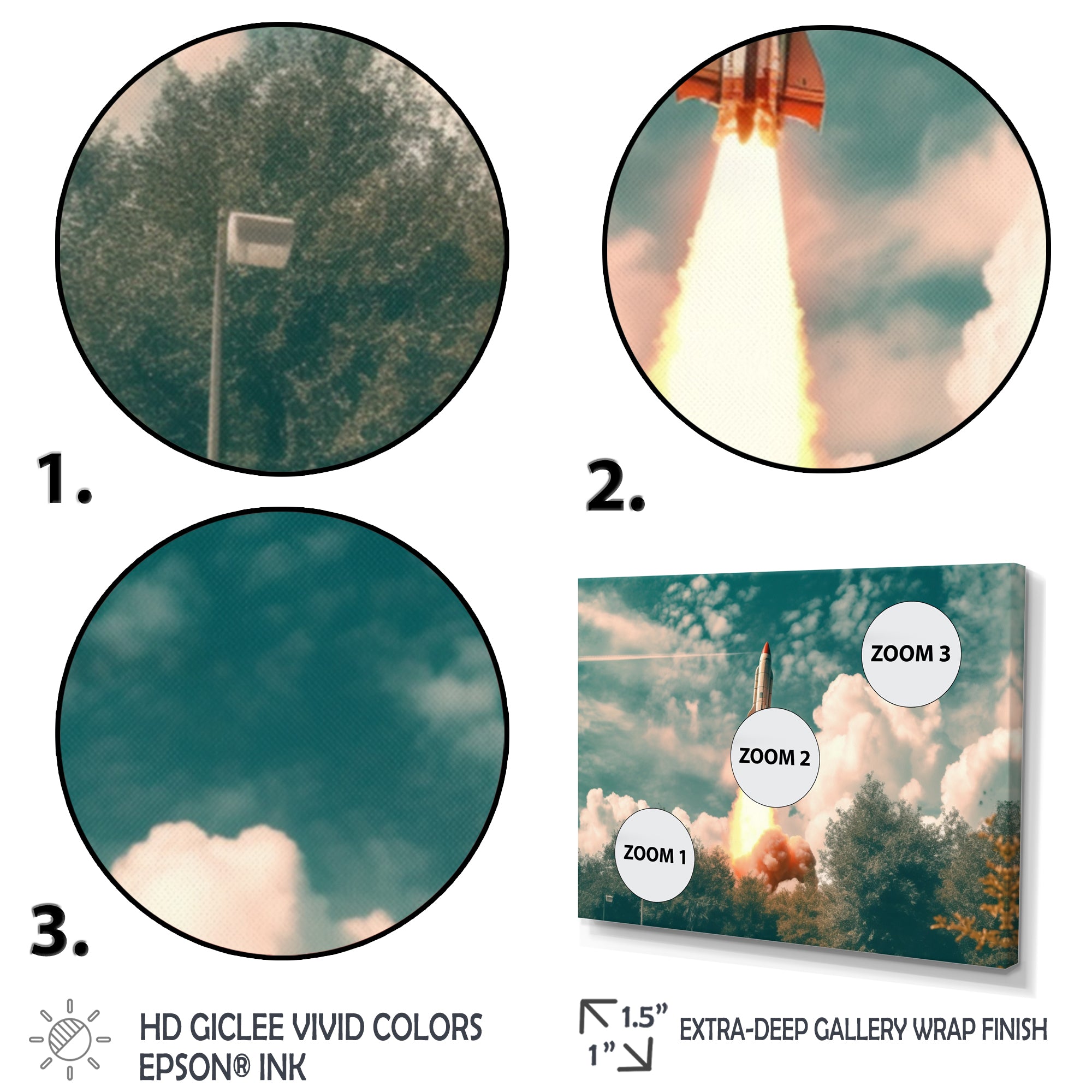 Spaceship Rocket In Florida I - Rocket Canvas Wall Art