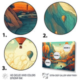 High In The Sky Hot Air Ballon - Hot Air Balloon Canvas Wall Art