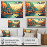 High In The Sky Hot Air Ballon - Hot Air Balloon Canvas Wall Art