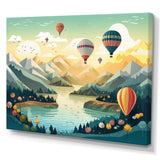 High In The Skies Hot Air Ballon - Hot Air Balloon Canvas Wall Art