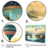High In The Skies Hot Air Ballon - Hot Air Balloon Canvas Wall Art